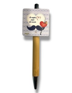 PENNA IN LEGNO CON APPLICATIVO 5CM papà PAPA’  ( ideale... 2