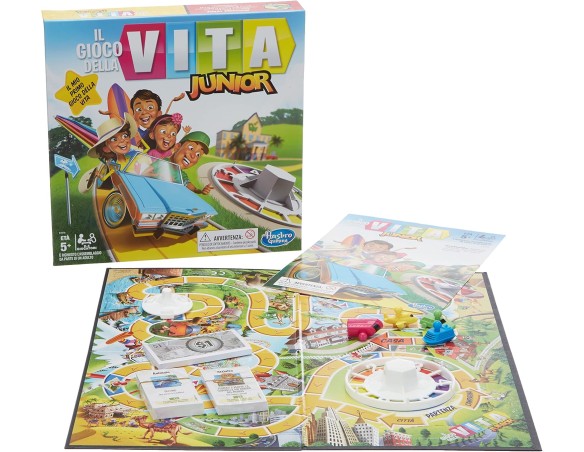 Hasbro Gaming Il Gioco della Vita Junior (Gioco in scatola per bambini da 5 anni in su, versione 2020 in italiano)