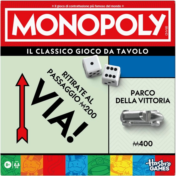 Monopoly Monopoli Gioco classico da tavolo con...