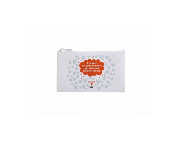 Pochette Borsa maestri maestra - ci vuole un grande cuore per formare piccole menti