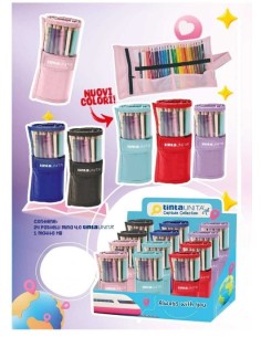 Astuccio Tinta unita Rotolo Tinta Unita 24 pastelli + 1...