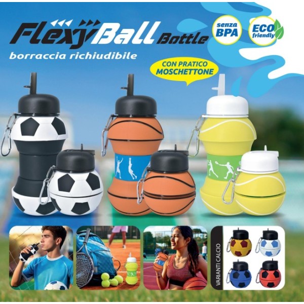 Flexy Ball Borraccia morbida in Silicone...