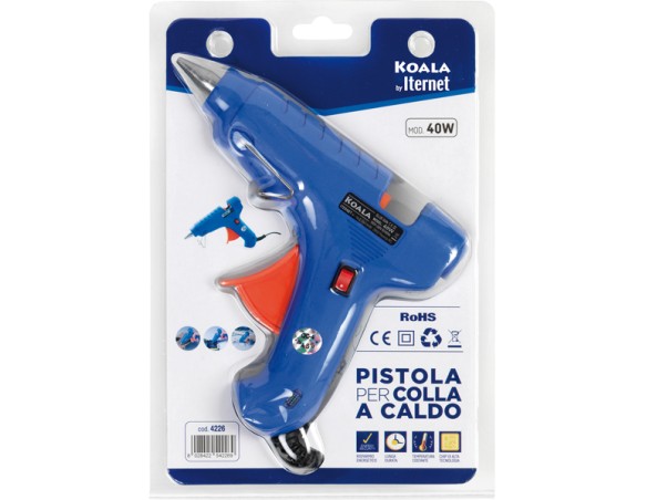 PISTOLA COLLA A CALDO termica INCOLLATRICE WILER 40 WATT COLLA DA 11 MM