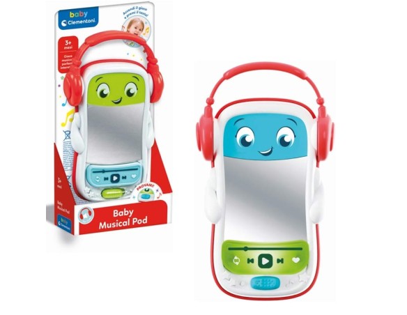 Clementoni Baby Primo Lettore Musicale, Gioco Prima Infanzia 3+ Mesi, Centro attività Interattivo, Gioco Musicale Effetti Lumin