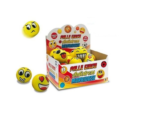 Pallina Palla piccola Smiley Antistress Diametro 63 Mm (Assortimento)