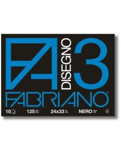 ALBUM NERO CARTA DISEGNO NERA GRANA LISCIA 24X33 125 GR....