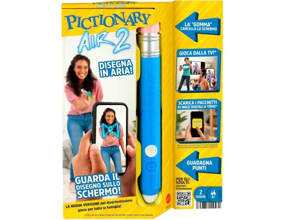 Mattel Games Pictionary Air 2 gioco per bambini e adulti, gioco per disegni in aria per famiglie, disegnare in aria e guardare 