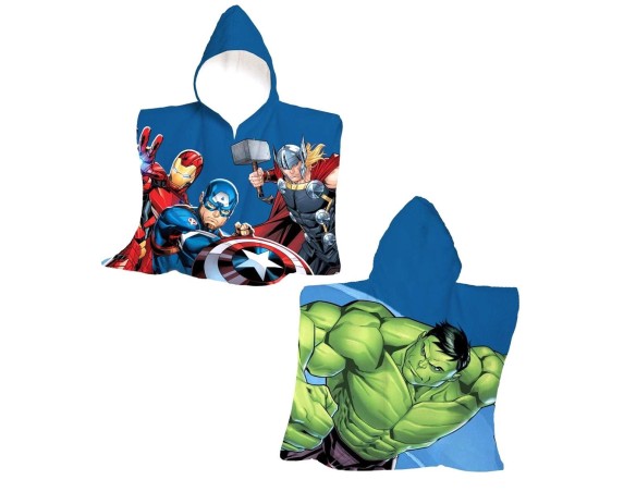 Avengers | Poncho mare in spugna Avengers accappatoio Cotone Cm 60x60