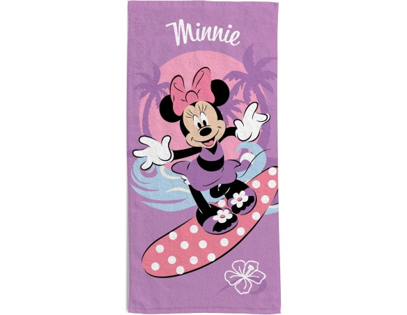 Minnie | Telo Mare Minnie Hermet In Spugna 100% Cotone, Cm.70x140