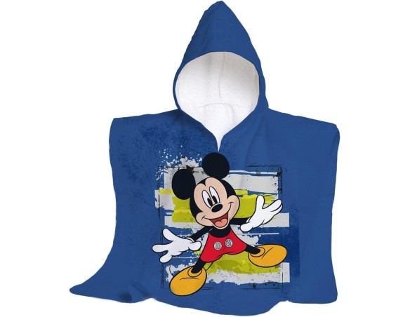 Topolino | Poncho mare in spugna Topolino Mickey mouse accappatoio Cotone Cm 60x60