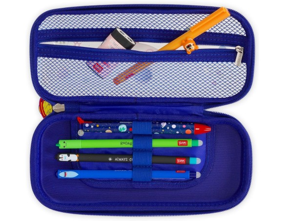 Legami - Astuccio Wonderwow, Tema Space, 2 Scomparti e Portapenne interno, Scomparto interno con Tessuto a Rete, Chiusura a Zip