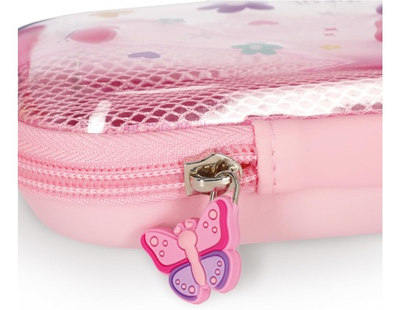Legami - Astuccio Wonderwow, Tema Butterfly, farfalla 2 Scomparti e Portapenne interno, Scomparto interno con Tessuto a Rete, C
