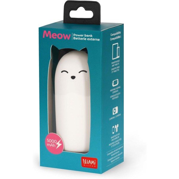 Legami - Power Bank Meow, Batteria...