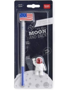 Legami - To The Moon And Back, Set di 2 Gomme e 1 Matita,...