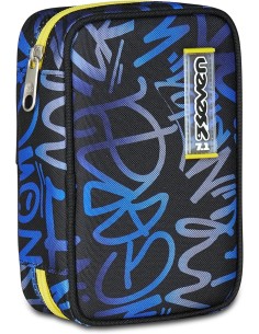 Seven | Astuccio Scuola Speed Case, Blu, Portapenne Mono...