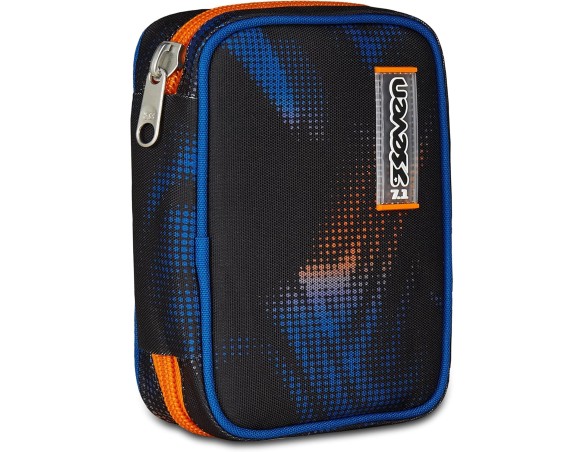 Seven | Astuccio Scuola Speed Pad, Nero, Portapenne Mono Scomparto con Plance Amovibili, Completo Di Penne, Matite, Colori, Acc