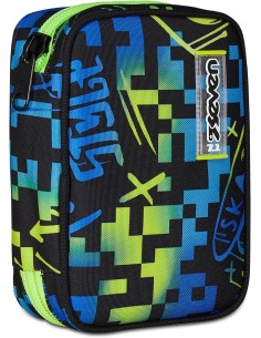Seven | Astuccio Scuola Speed Pad, Nero, Portapenne Mono...