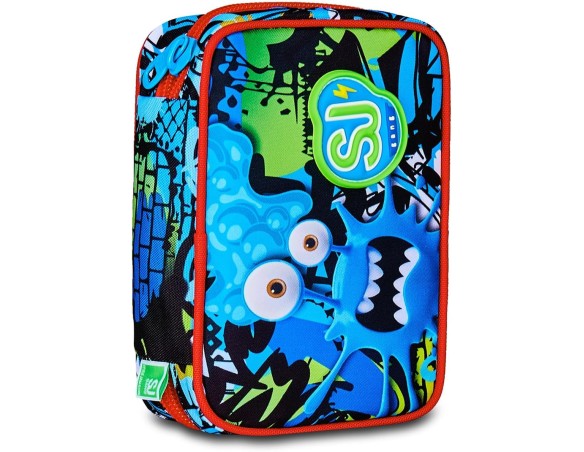 Seven | SJ GANG STYLE JAM GANG Astuccio Scuola Speed Pad, Blu, Portapenne Mono Scomparto con Plance Amovibili, Completo Di Penn