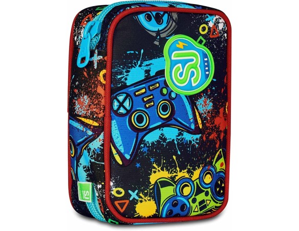 Seven | SJ GANG STYLE JAM GANG Astuccio Scuola Speed Pad, Multicolore, Portapenne Mono Scomparto con Plance Amovibili, Completo
