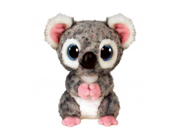 Beanie Boos | Peluche Ty Beanie Boos Karly Koala con occhi azzurri glitterati grigio 15 cm