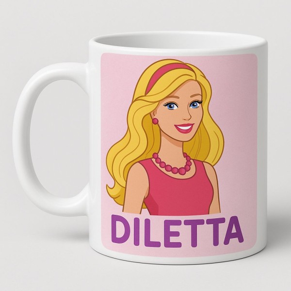 Barbie | TAZZA BARBIE IN CERAMICA CON NOME...