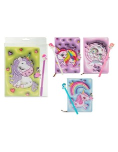 DIARIO UNICORNO CON PENNA 80 PAGINE 4 MODELLI ASS 52443