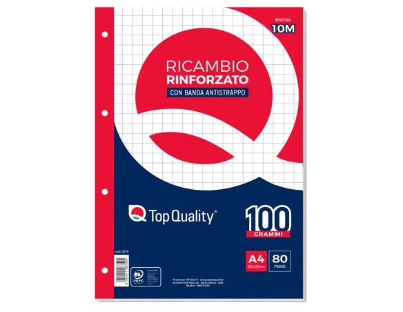 RICAMBI RINFORZATI QUADRETTONE 1CM 10 MM A4 topqty