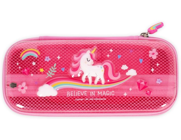 Legami - Astuccio Wonderwow, Tema Unicorn,Unicorno  2 Scomparti e Portapenne interno, Scomparto interno con Tessuto a Rete, Chi