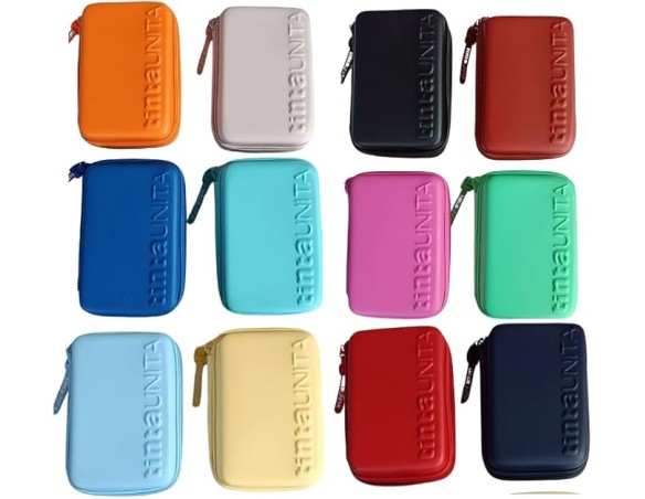 Astuccio Completo One Time 3 piani una zip TintaUNITA con 18 Pastelli, 18 Pennarelli, 1 Penna Blu, 1 Penna Rossa, una Gomma da 
