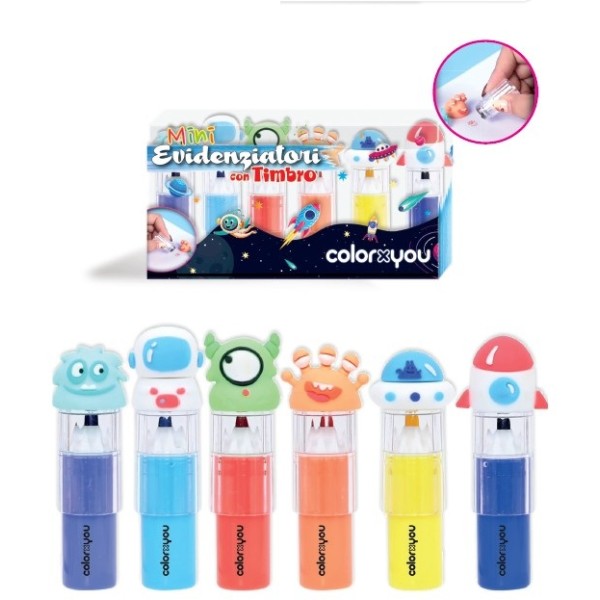 Colorxyou spring mini evidenziatori con timbro...