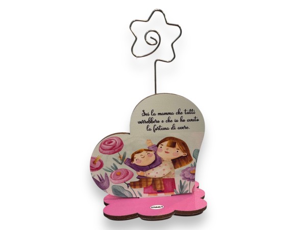 PORTAFOTO con SUPPORTO SPIRALE MAMMA -  ( Ideale per la festa della mamma  )