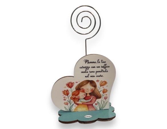 PORTAFOTO con SUPPORTO SPIRALE MAMMA -  ( Ideale per la festa della mamma  )