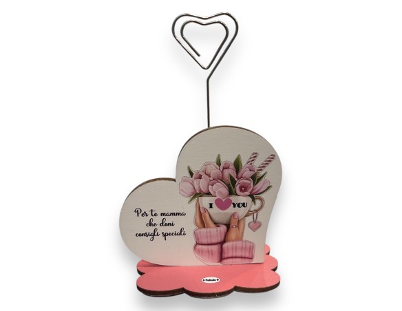 PORTAFOTO con SUPPORTO SPIRALE MAMMA -  ( Ideale per la festa della mamma  )
