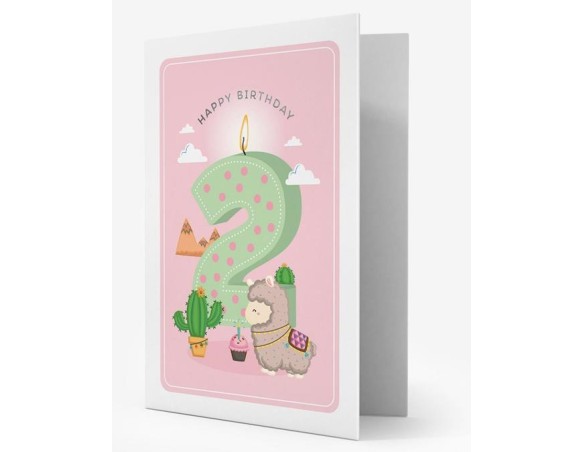 Legami ! BIGLIETTO D'AUGURI - BIGLIETTO D'AUGURI - compleanno 2 anni Bambina