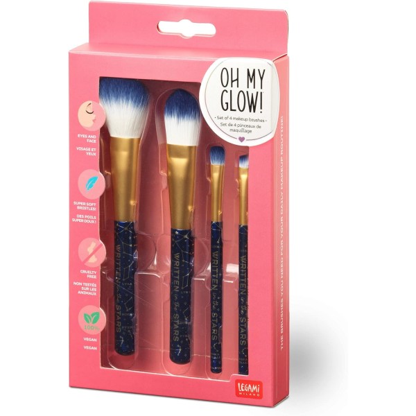 Legami - Set di 4 Pennelli per il Trucco, Oh My...