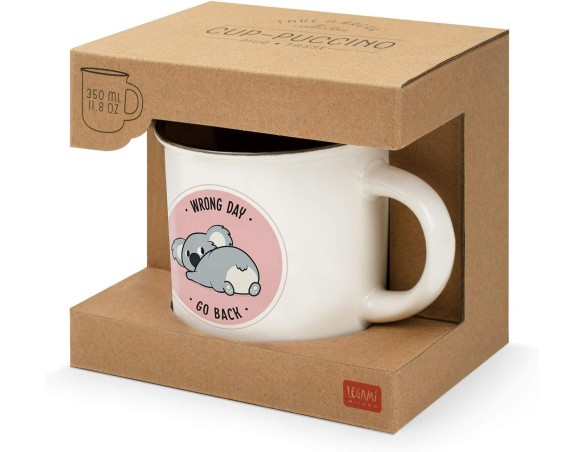 Legami CUP0055, Cup Puccino, Tazza in Porcellana New Bone China, Tema Koala, Buongiorno Collection, Capacità 350 ml, Lavabile i