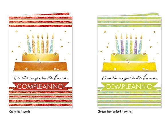 BIGLIETTO MINI CROMO COMPLEANNO 8118 8,5X13,5