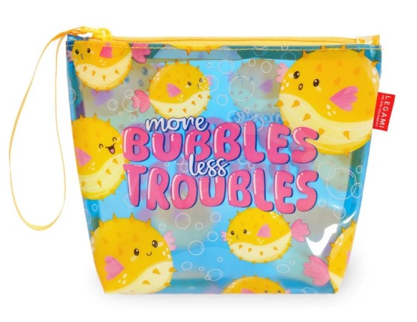 Legami - Pochette Mare Donna, Beach Pouch con Cerniera e Laccetto Laterale, Borsa Porta Costume e Accessori Mare, Trousse da Sp