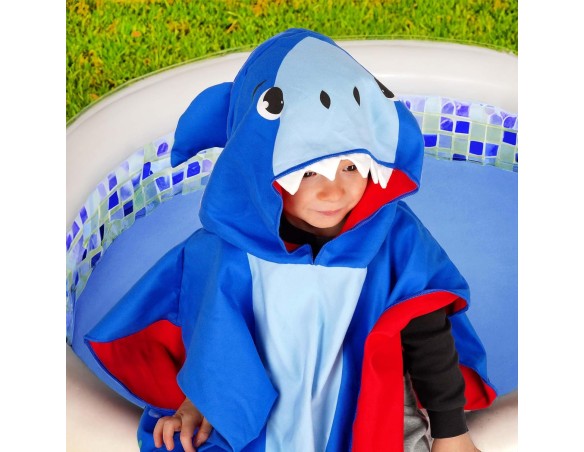 Legami - Telo Mare Bambini, Poncho Asciugamano per Bambini, Accappatoio in Microfibra, Compatto, Leggero, Asciugatura Rapida, U