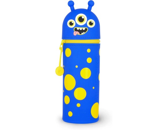 Legami - Kawaii Astuccio Scuola 2 in 1 in Morbido Silicone, Tema Monster, Portapenne da Tavolo, Chiusura con Cerniera, Penne Pa