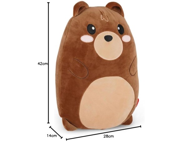 Legami - Cuscino Super Soft! Tema Teddy Bear, Orso Super Soffice, Idea Regalo, 28x42 cm