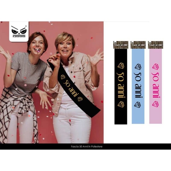FASCIA BANNER 50 ANNI 180 CM 3 ASS ST7356