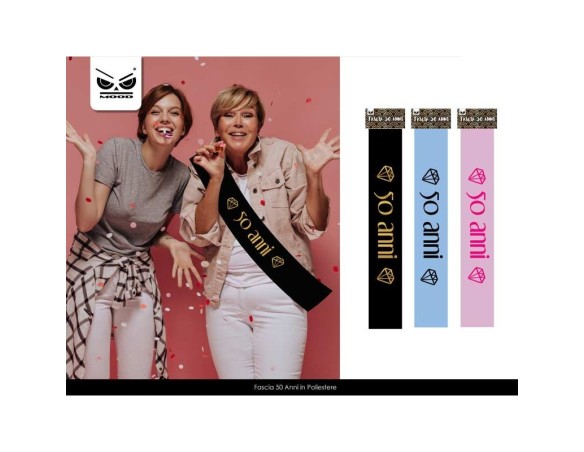 FASCIA BANNER 50 ANNI 180 CM 3 ASS ST7356