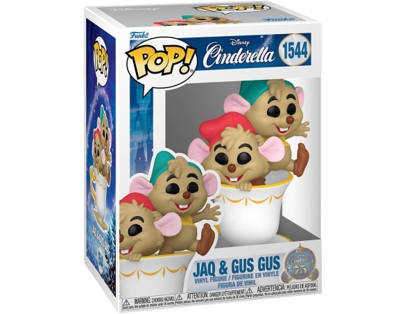Funko Pop! Disney: Cinderellas 75th - Gus Gus - J & G in Cup-(1544) Figura in Vinile da Collezione - Idea Regalo - Merchandisin