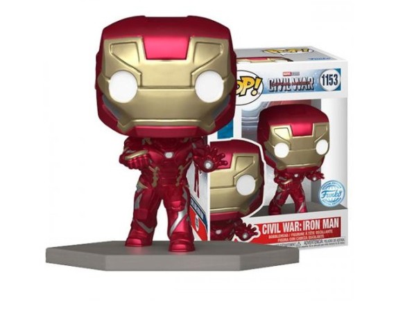 Funko Pop! Marvel: Civil War Build A Scene - Iron Man - Captain America - Capitan America - ( 1153 ) -