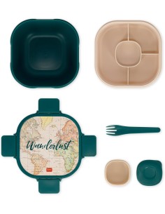 Legami - Contenitore Porta Pranzo, Lunch Box, 1 Forchetta...