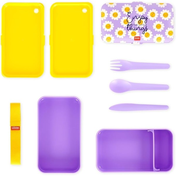 Legami - Porta Pranzo, Lunch Box con 3 Posate...