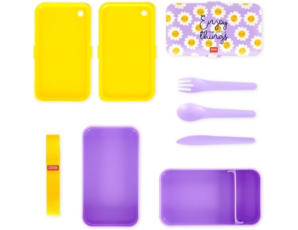Legami - Porta Pranzo, Lunch Box con 3 Posate Incluse, Contenitore Porta Pranzo, Capacità 1200 ml, a Prova di Perdite, Adatto a