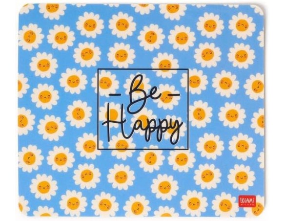 Legami - Tappetino per Mouse, Tema Daisy, Mousepad con Superficie Antipolvere e Antiriflesso in PVC, Base in Gomma Antiscivolo,