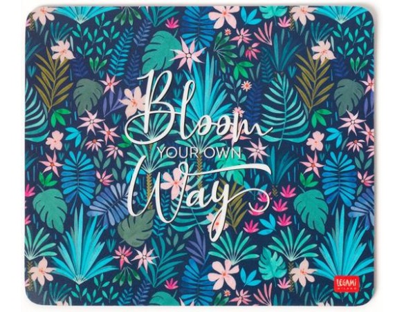 Legami - Tappetino per Mouse, Tema Flora, Mousepad con Superficie Antipolvere e Antiriflesso in PVC, Base in Gomma Antiscivolo,